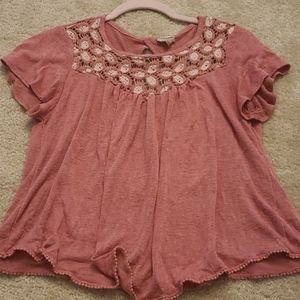Dusty rose colored blouse